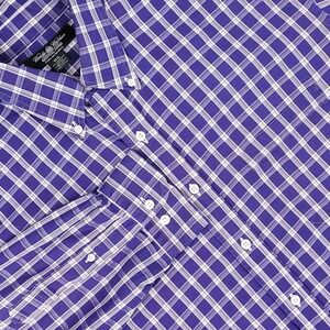 Brooks Brothers Country Club Shirt Mens XL Blue Plaid Button Down Made in USA